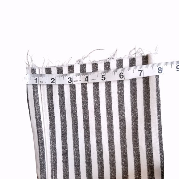 PAIGE NWT Atley Stripe High Rise Ankle Flare Crop SZ 25 - Picture 9 of 10